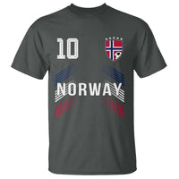 Norway Soccer Sports Graphic Number 10 Jersey Style T Shirt Proud Norwegian Football Fans Game Day Pride