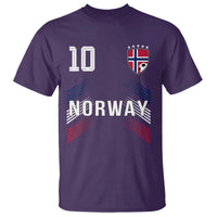 Norway Soccer Sports Graphic Number 10 Jersey Style T Shirt Proud Norwegian Football Fans Game Day Pride