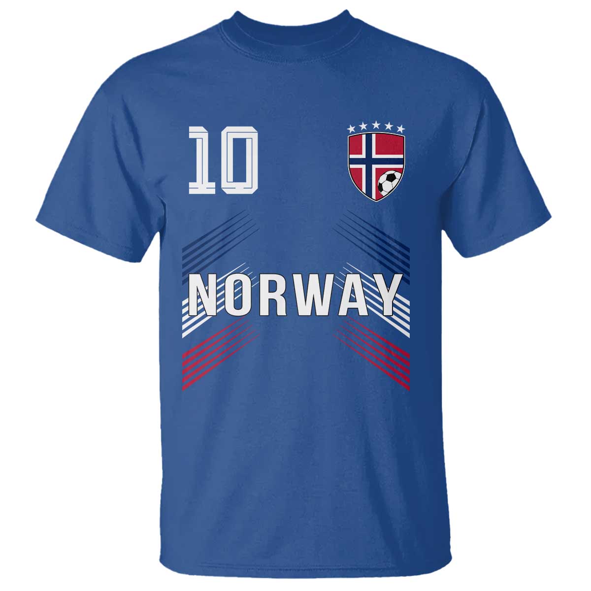 Norway Soccer Sports Graphic Number 10 Jersey Style T Shirt Proud Norwegian Football Fans Game Day Pride