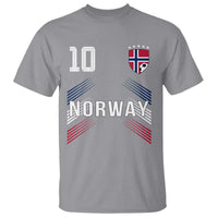 Norway Soccer Sports Graphic Number 10 Jersey Style T Shirt Proud Norwegian Football Fans Game Day Pride