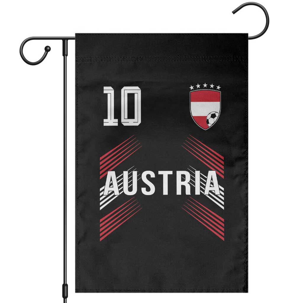 Austria Soccer Sports Graphic Number 10 Jersey Style Garden Flag Proud Austrian Football Fans Game Day Pride
