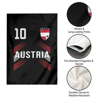 Austria Soccer Sports Graphic Number 10 Jersey Style Garden Flag Proud Austrian Football Fans Game Day Pride