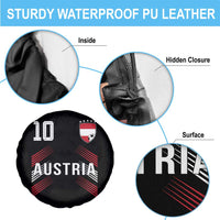 Austria Soccer Sports Graphic Number 10 Jersey Style Spare Tire Cover Proud Austrian Football Fans Game Day Pride