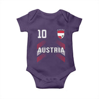 Austria Soccer Sports Graphic Number 10 Jersey Style Baby Onesie Proud Austrian Football Fans Game Day Pride