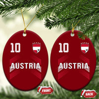 Austria Soccer Sports Graphic Number 10 Jersey Style Ceramic Ornament Proud Austrian Football Fans Game Day Pride