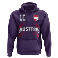 Austria Soccer Sports Graphic Number 10 Jersey Style Hoodie Proud Austrian Football Fans Game Day Pride