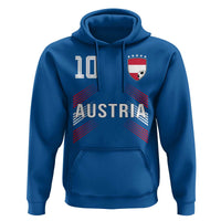 Austria Soccer Sports Graphic Number 10 Jersey Style Hoodie Proud Austrian Football Fans Game Day Pride