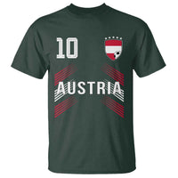 Austria Soccer Sports Graphic Number 10 Jersey Style T Shirt Proud Austrian Football Fans Game Day Pride