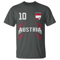 Austria Soccer Sports Graphic Number 10 Jersey Style T Shirt Proud Austrian Football Fans Game Day Pride