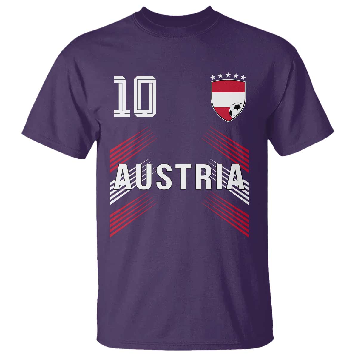 Austria Soccer Sports Graphic Number 10 Jersey Style T Shirt Proud Austrian Football Fans Game Day Pride