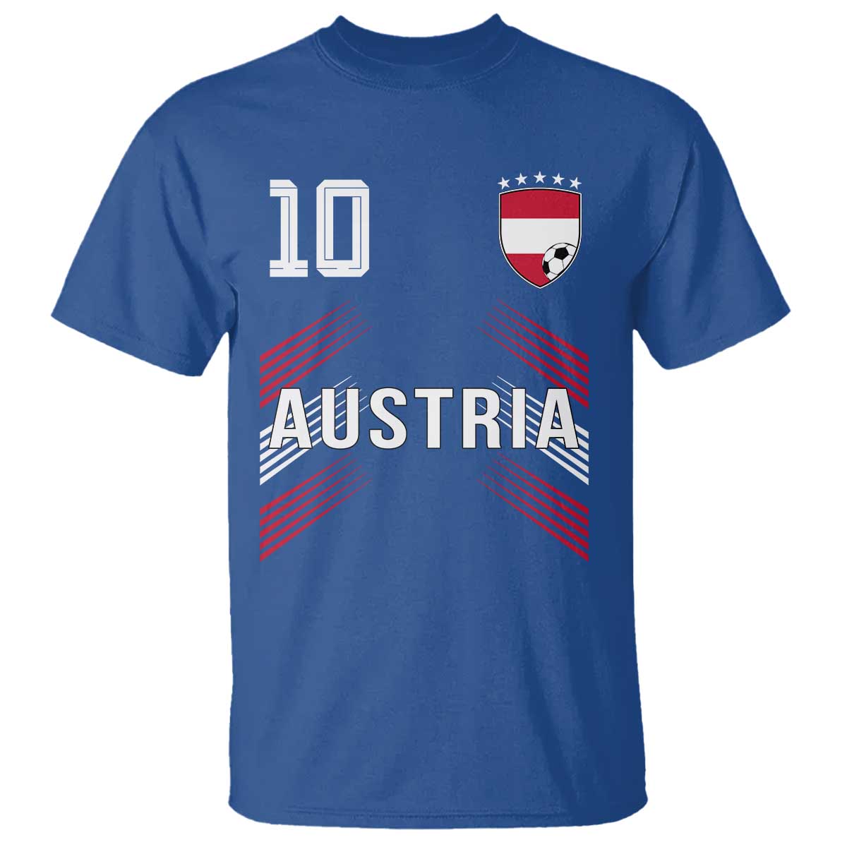 Austria Soccer Sports Graphic Number 10 Jersey Style T Shirt Proud Austrian Football Fans Game Day Pride