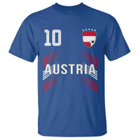 Austria Soccer Sports Graphic Number 10 Jersey Style T Shirt Proud Austrian Football Fans Game Day Pride