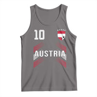 Austria Soccer Sports Graphic Number 10 Jersey Style Tank Top Proud Austrian Football Fans Game Day Pride