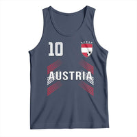 Austria Soccer Sports Graphic Number 10 Jersey Style Tank Top Proud Austrian Football Fans Game Day Pride