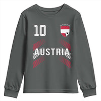 Austria Soccer Sports Graphic Number 10 Jersey Style Youth Sweatshirt Proud Austrian Football Fans Game Day Pride