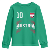 Austria Soccer Sports Graphic Number 10 Jersey Style Youth Sweatshirt Proud Austrian Football Fans Game Day Pride