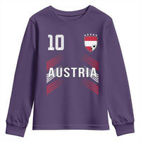 Austria Soccer Sports Graphic Number 10 Jersey Style Youth Sweatshirt Proud Austrian Football Fans Game Day Pride