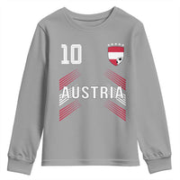 Austria Soccer Sports Graphic Number 10 Jersey Style Youth Sweatshirt Proud Austrian Football Fans Game Day Pride