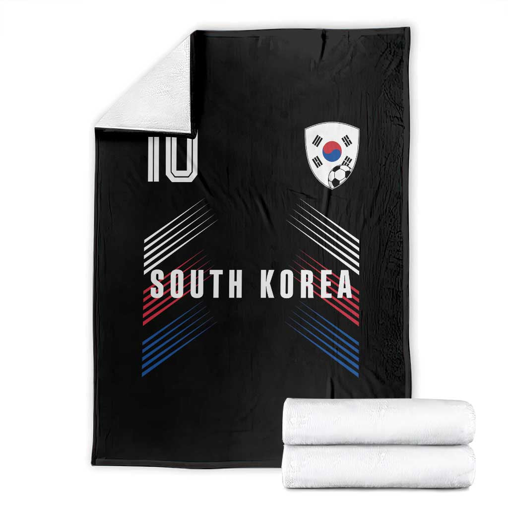 South Korea Soccer Sports Graphic Number 10 Jersey Style Throw Blanket Proud Korean Football Fans Game Day Pride