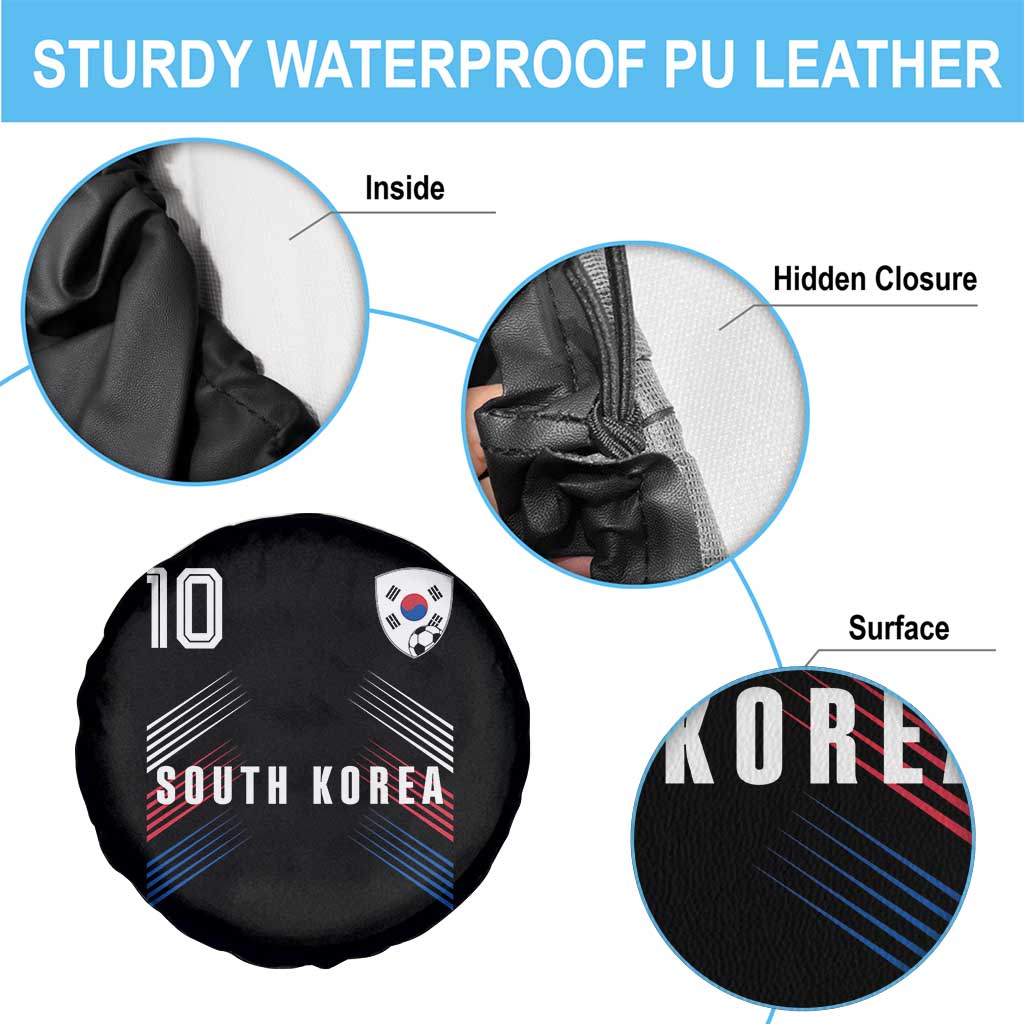South Korea Soccer Sports Graphic Number 10 Jersey Style Spare Tire Cover Proud Korean Football Fans Game Day Pride