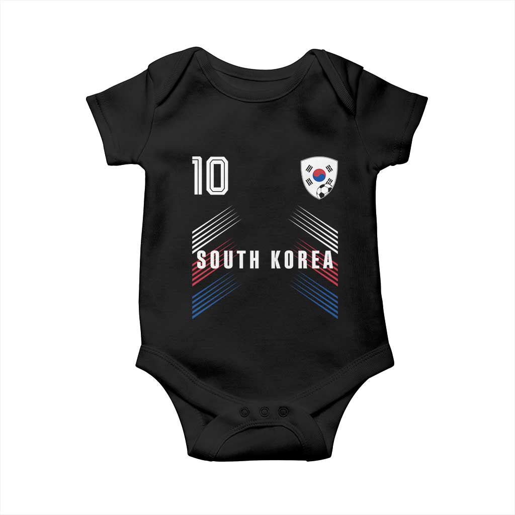South Korea Soccer Sports Graphic Number 10 Jersey Style Baby Onesie Proud Korean Football Fans Game Day Pride