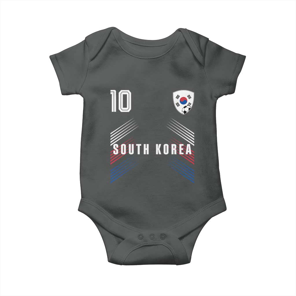 South Korea Soccer Sports Graphic Number 10 Jersey Style Baby Onesie Proud Korean Football Fans Game Day Pride