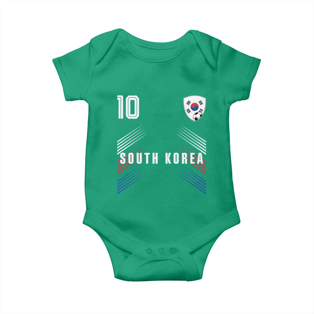 South Korea Soccer Sports Graphic Number 10 Jersey Style Baby Onesie Proud Korean Football Fans Game Day Pride