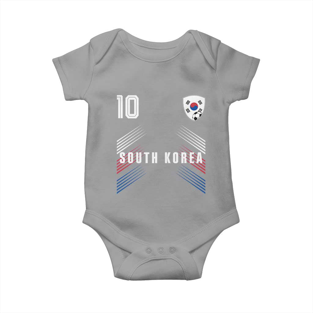 South Korea Soccer Sports Graphic Number 10 Jersey Style Baby Onesie Proud Korean Football Fans Game Day Pride