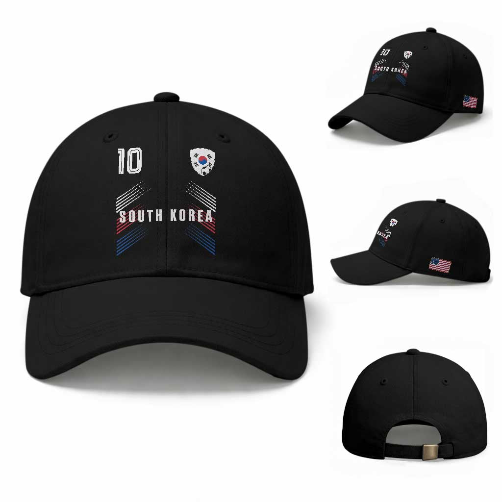 South Korea Soccer Sports Graphic Number 10 Jersey Style Baseball Cap Proud Korean Football Fans Game Day Pride