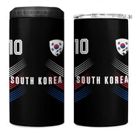 South Korea Soccer Sports Graphic Number 10 Jersey Style 4 in 1 Can Cooler Tumbler Proud Korean Football Fans Game Day Pride