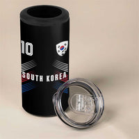 South Korea Soccer Sports Graphic Number 10 Jersey Style 4 in 1 Can Cooler Tumbler Proud Korean Football Fans Game Day Pride