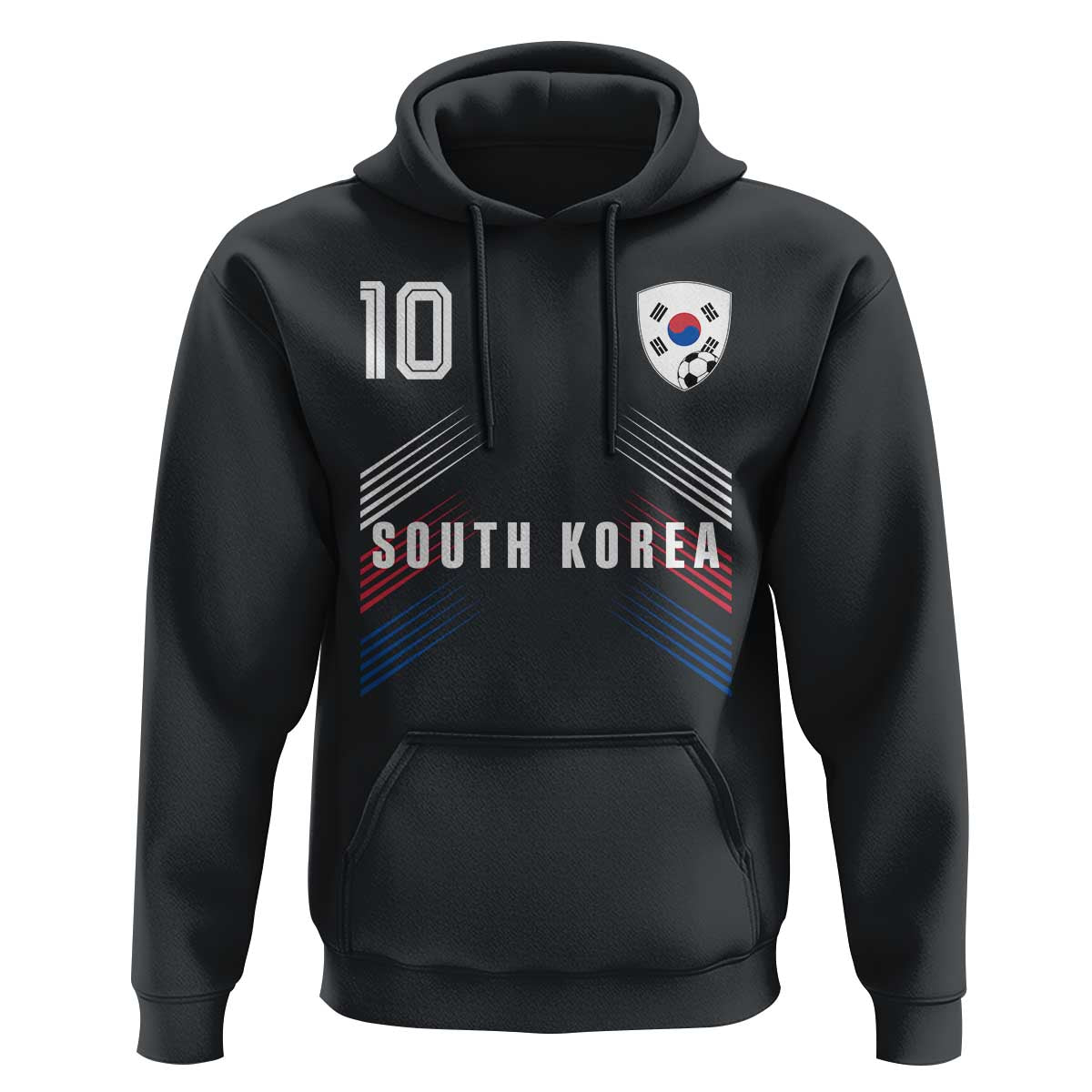 South Korea Soccer Sports Graphic Number 10 Jersey Style Hoodie Proud Korean Football Fans Game Day Pride