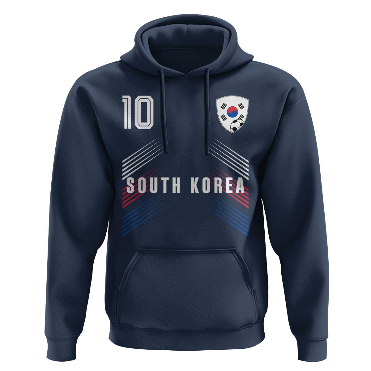 South Korea Soccer Sports Graphic Number 10 Jersey Style Hoodie Proud Korean Football Fans Game Day Pride