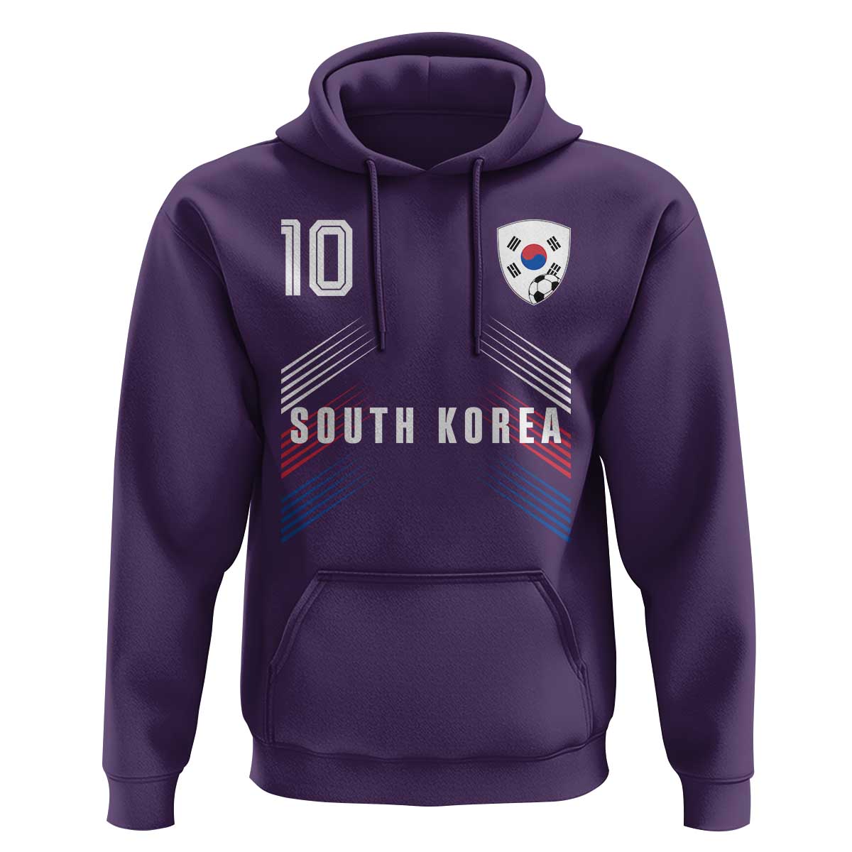 South Korea Soccer Sports Graphic Number 10 Jersey Style Hoodie Proud Korean Football Fans Game Day Pride
