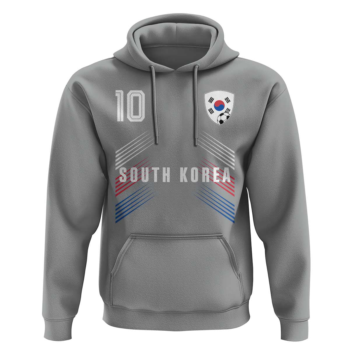 South Korea Soccer Sports Graphic Number 10 Jersey Style Hoodie Proud Korean Football Fans Game Day Pride
