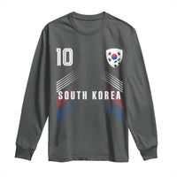 South Korea Soccer Sports Graphic Number 10 Jersey Style Long Sleeve Shirt Proud Korean Football Fans Game Day Pride