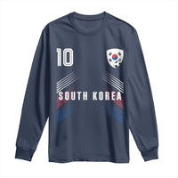South Korea Soccer Sports Graphic Number 10 Jersey Style Long Sleeve Shirt Proud Korean Football Fans Game Day Pride