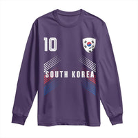 South Korea Soccer Sports Graphic Number 10 Jersey Style Long Sleeve Shirt Proud Korean Football Fans Game Day Pride