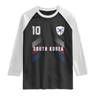 South Korea Soccer Sports Graphic Number 10 Jersey Style Raglan Shirt Proud Korean Football Fans Game Day Pride