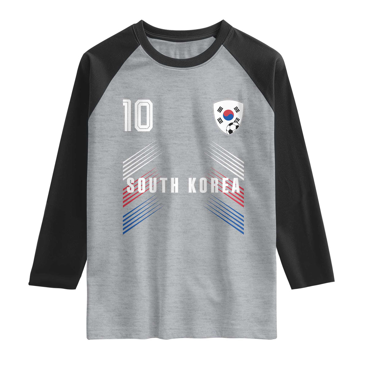 South Korea Soccer Sports Graphic Number 10 Jersey Style Raglan Shirt Proud Korean Football Fans Game Day Pride