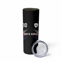South Korea Soccer Sports Graphic Number 10 Jersey Style Skinny Tumbler Proud Korean Football Fans Game Day Pride