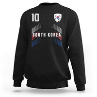 South Korea Soccer Sports Graphic Number 10 Jersey Style Sweatshirt Proud Korean Football Fans Game Day Pride