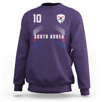 South Korea Soccer Sports Graphic Number 10 Jersey Style Sweatshirt Proud Korean Football Fans Game Day Pride