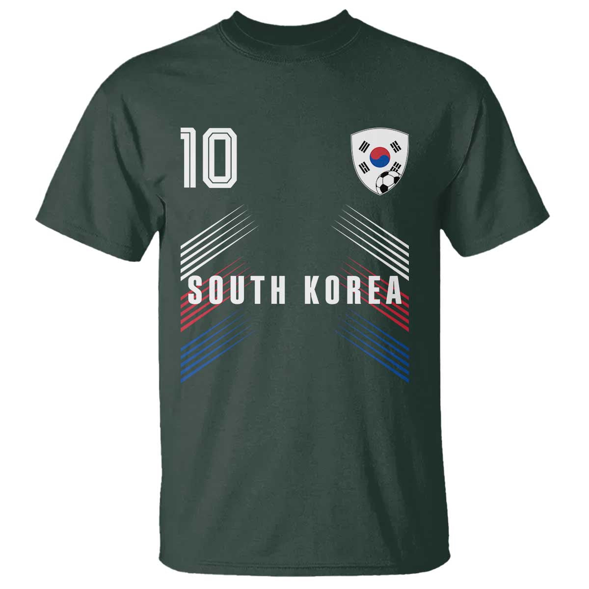 South Korea Soccer Sports Graphic Number 10 Jersey Style T Shirt Proud Korean Football Fans Game Day Pride