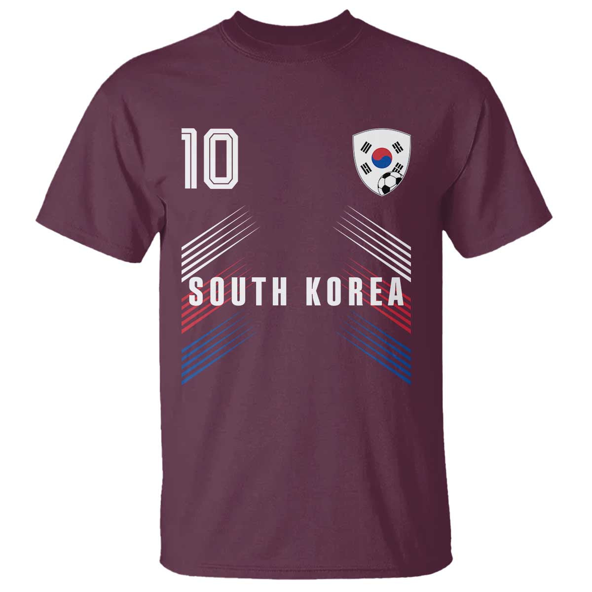 South Korea Soccer Sports Graphic Number 10 Jersey Style T Shirt Proud Korean Football Fans Game Day Pride