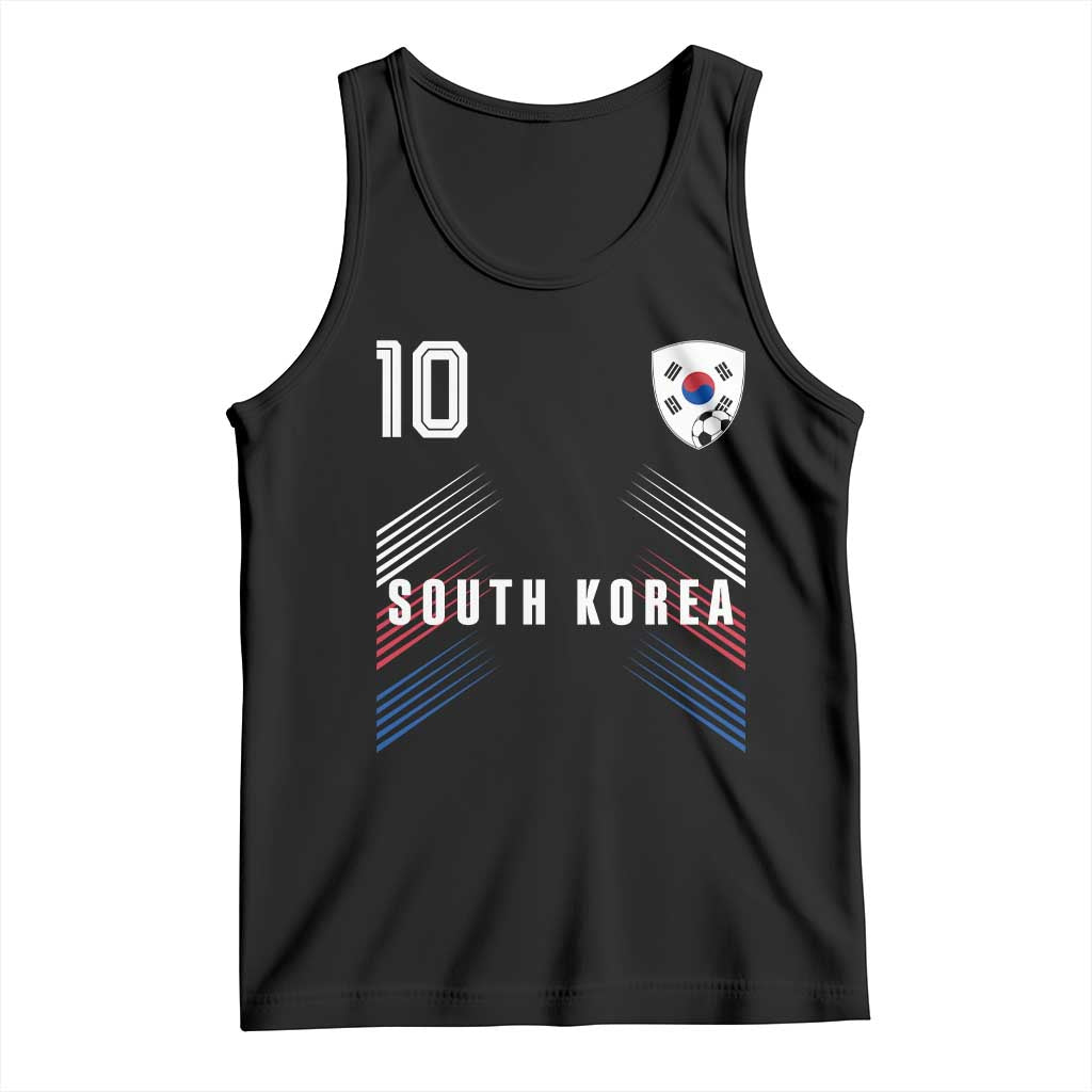 South Korea Soccer Sports Graphic Number 10 Jersey Style Tank Top Proud Korean Football Fans Game Day Pride