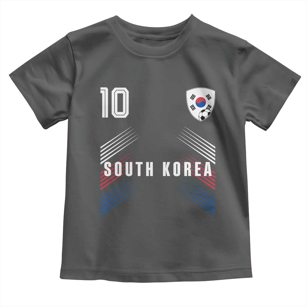 South Korea Soccer Sports Graphic Number 10 Jersey Style Toddler T Shirt Proud Korean Football Fans Game Day Pride