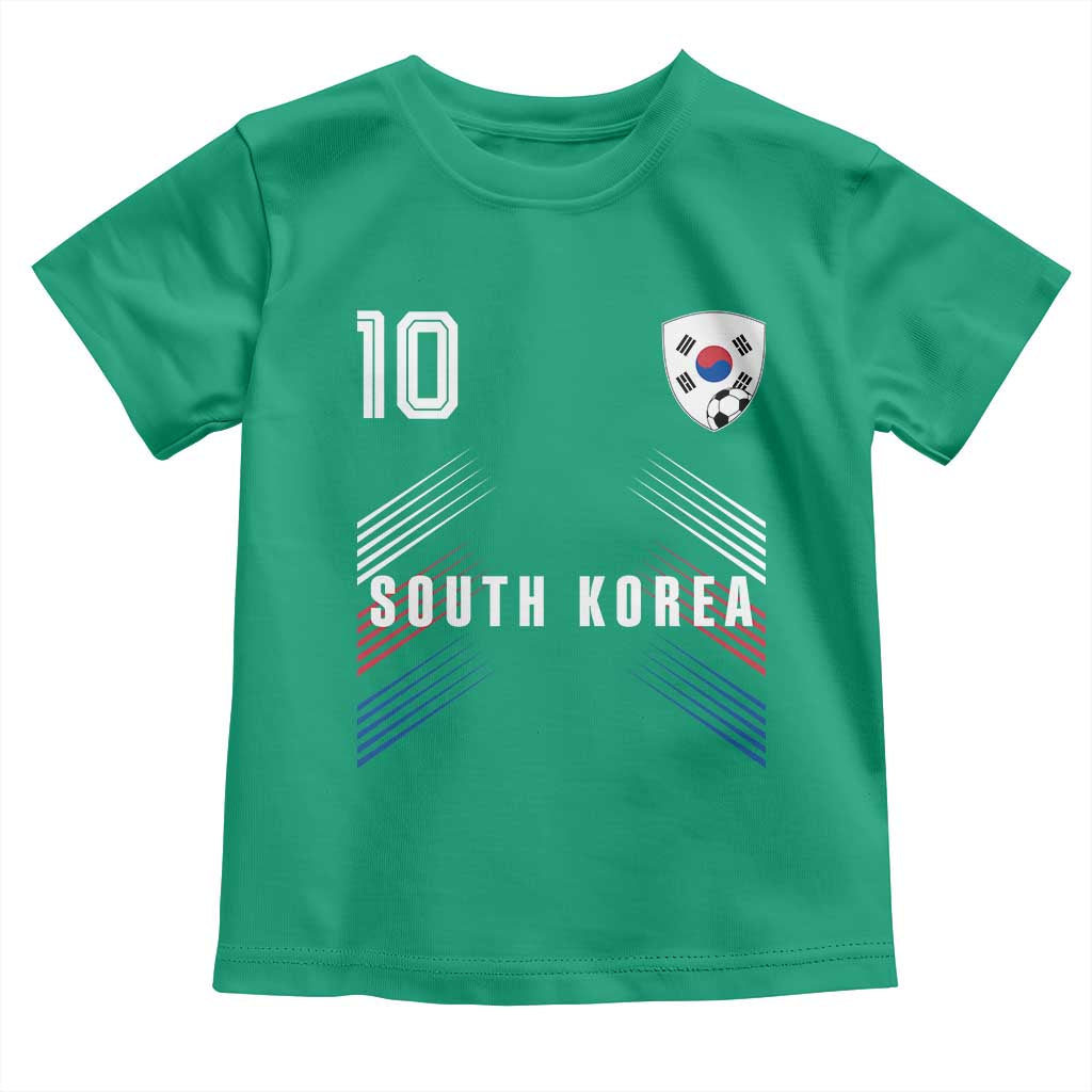 South Korea Soccer Sports Graphic Number 10 Jersey Style Toddler T Shirt Proud Korean Football Fans Game Day Pride