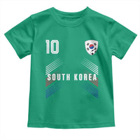 South Korea Soccer Sports Graphic Number 10 Jersey Style Toddler T Shirt Proud Korean Football Fans Game Day Pride