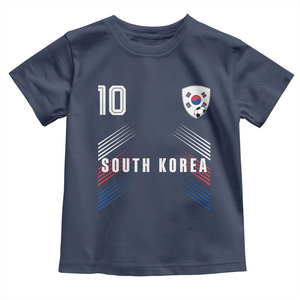 South Korea Soccer Sports Graphic Number 10 Jersey Style Toddler T Shirt Proud Korean Football Fans Game Day Pride